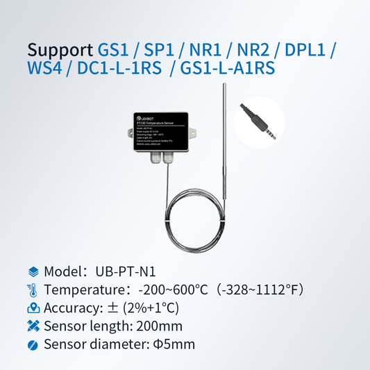 PT 100 Industrial-grade Temperature Sensor - Audio Jack Connector