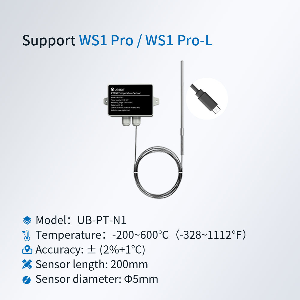 PT 100 Industrial-grade Temperature Sensor - USB Connector