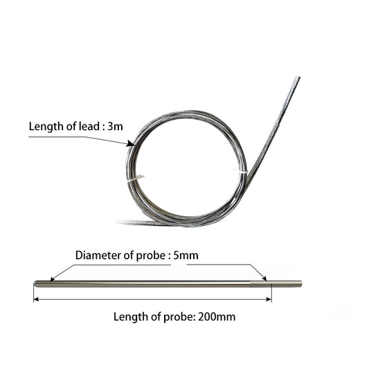 PT 100 Industrial-grade Temperature Sensor - Audio Jack Connector